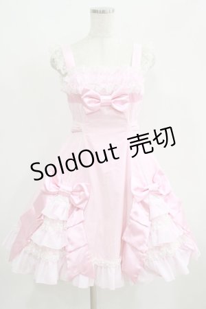 画像: Angelic Pretty / リボンデコレーションジャンパースカート Free ピンク H-25-06-12-1002-AP-OP-NS-ZH