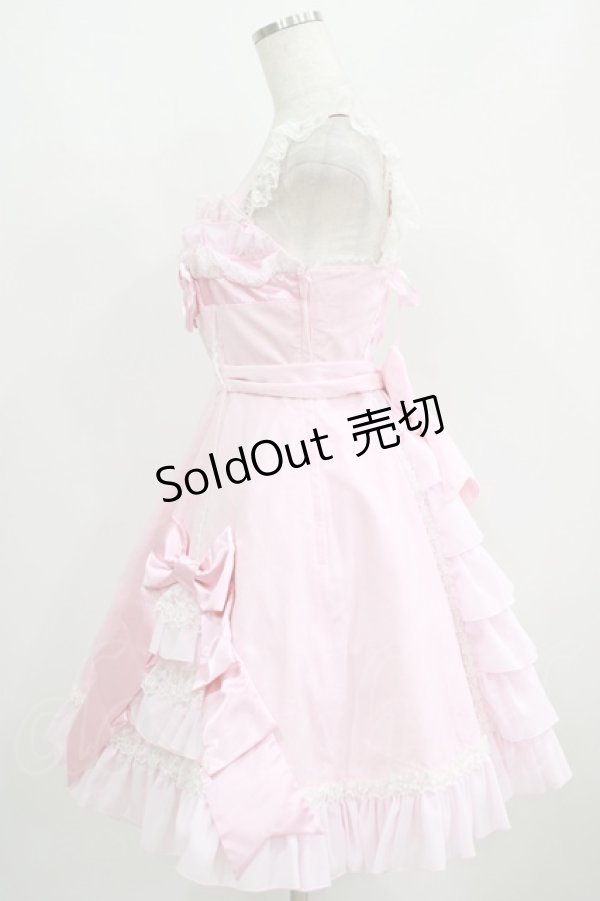 画像2: Angelic Pretty / リボンデコレーションジャンパースカート Free ピンク H-25-06-12-1002-AP-OP-NS-ZH (2)