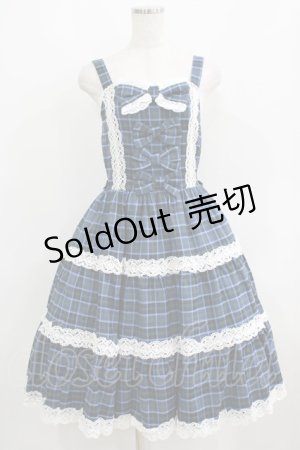 画像: axes femme kawaii / タータンチェックジャンスカ M ブルー H-25-06-12-1017-AX-OP-NS-ZH