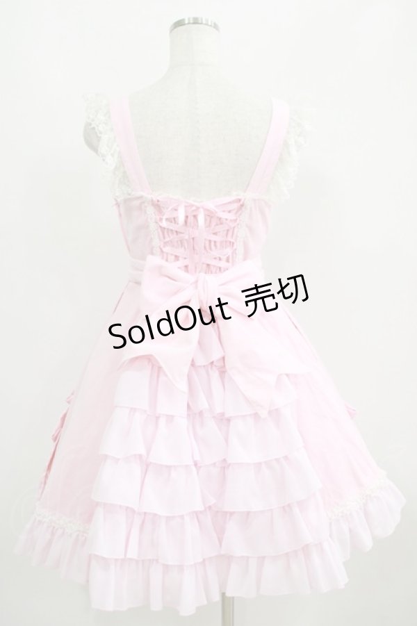 画像3: Angelic Pretty / リボンデコレーションジャンパースカート Free ピンク H-25-06-12-1002-AP-OP-NS-ZH (3)