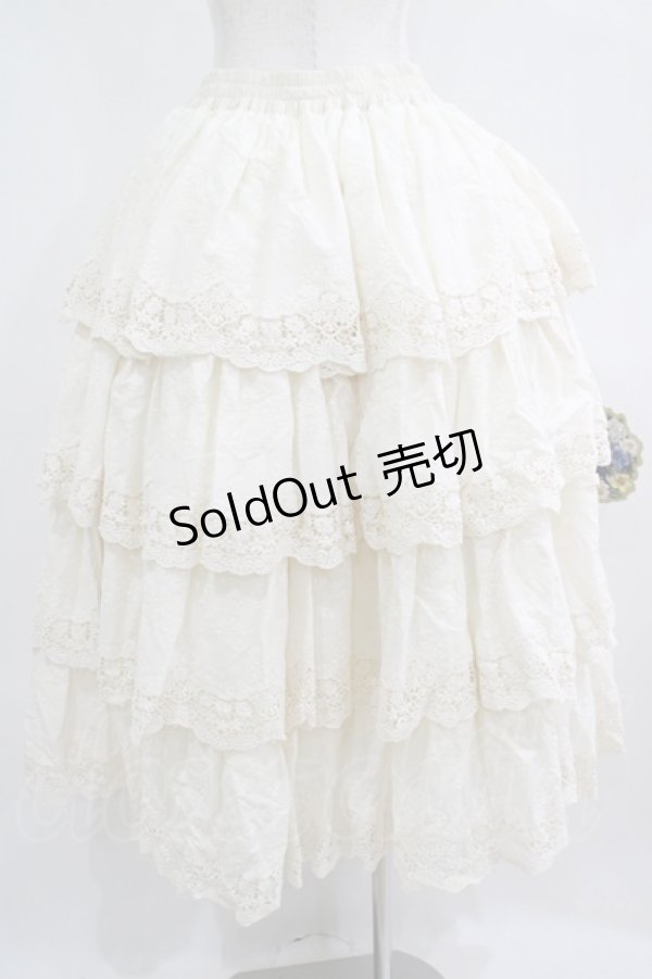 画像3: Miss Point（海外ロリータブランド） / 森林円舞曲四段レース スカート L 生成り H-25-06-12-1022-EL-SK-NS-ZH (3)