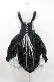 画像2: ATELIER PIERROT / Bustle Corsetジャンパースカート【Plus size】 2 ブラック×ホワイト H-25-06-12-013-EL-OP-KB-ZH (2)