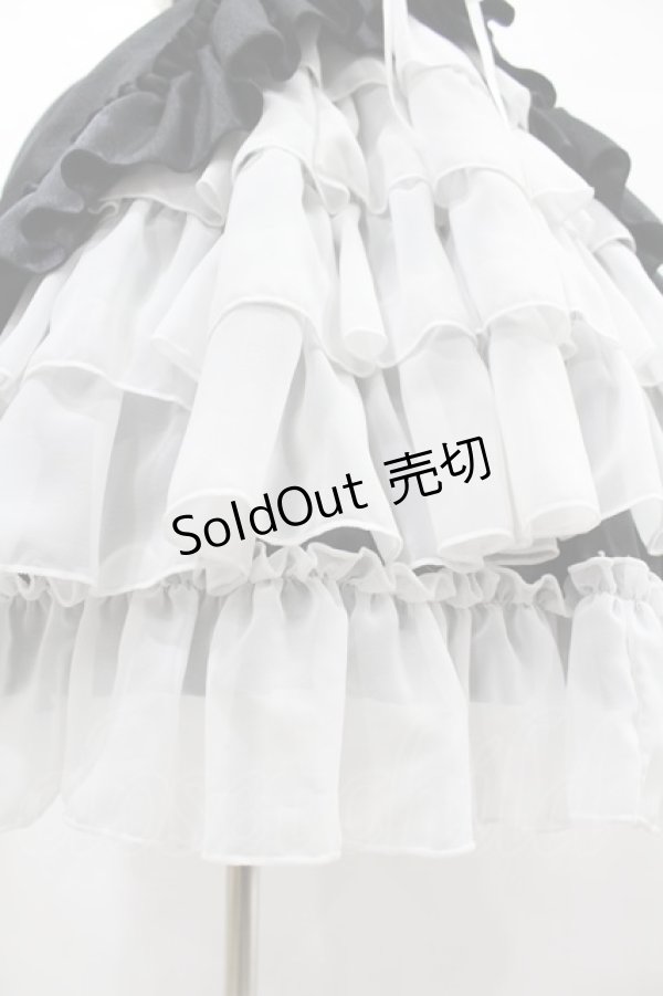 画像5: ATELIER PIERROT / Bustle Corsetジャンパースカート【Plus size】 2 ブラック×ホワイト H-25-06-12-013-EL-OP-KB-ZH (5)