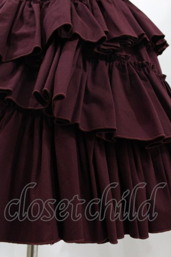 画像4: Vallee lys / "Sweet alyssum series"イレギュラースカート  ワイン H-25-06-12-020-0-SK-KB-ZH (4)