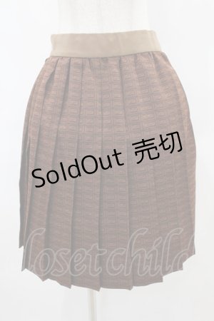 画像: Q-pot. / チョコレートプリーツスカート  ブラウン H-25-06-12-021-QP-SK-KB-ZH