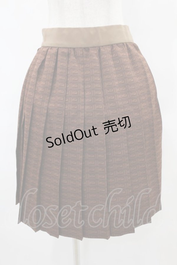 画像1: Q-pot. / チョコレートプリーツスカート  ブラウン H-25-06-12-021-QP-SK-KB-ZH (1)