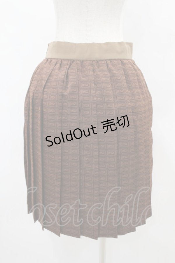 画像2: Q-pot. / チョコレートプリーツスカート  ブラウン H-25-06-12-021-QP-SK-KB-ZH (2)