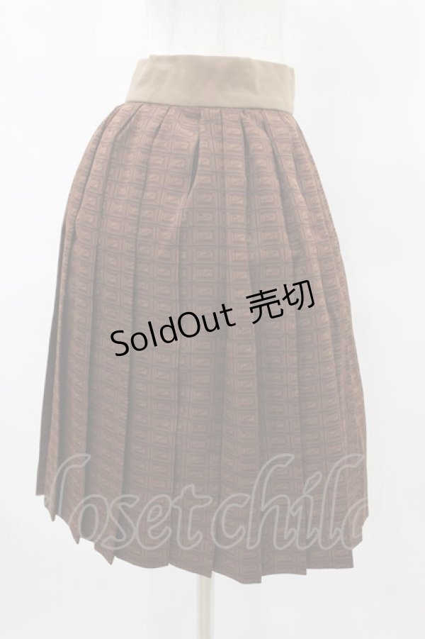 画像3: Q-pot. / チョコレートプリーツスカート  ブラウン H-25-06-12-021-QP-SK-KB-ZH (3)