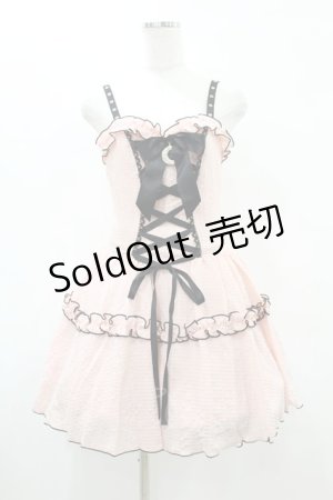 画像: DARK IN LOVE / Pink doll moon strap dress S ピンク H-25-06-12-024-PU-OP-KB-ZH