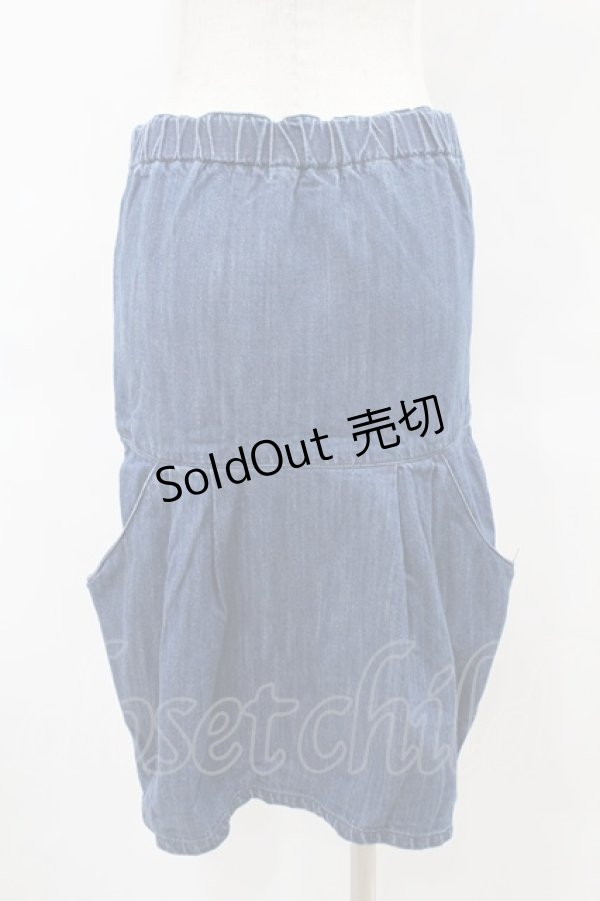 画像2: Candy Stripper / CAT DENIM SALOPETTE SKIRT 1(S) ブルー H-25-06-13-1040-PU-OP-KB-ZH (2)