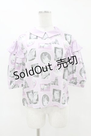 画像: Candy Stripper / CASTING CATS FRILL BLOUSE S ラベンダー H-25-06-13-1052-PU-BL-KB-ZH
