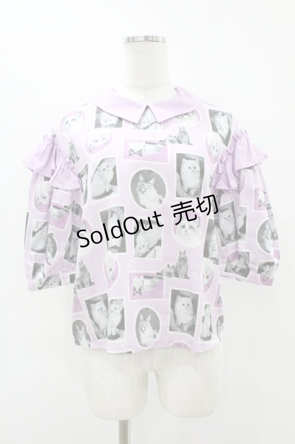画像1: Candy Stripper / CASTING CATS FRILL BLOUSE S ラベンダー H-25-06-13-1052-PU-BL-KB-ZH (1)