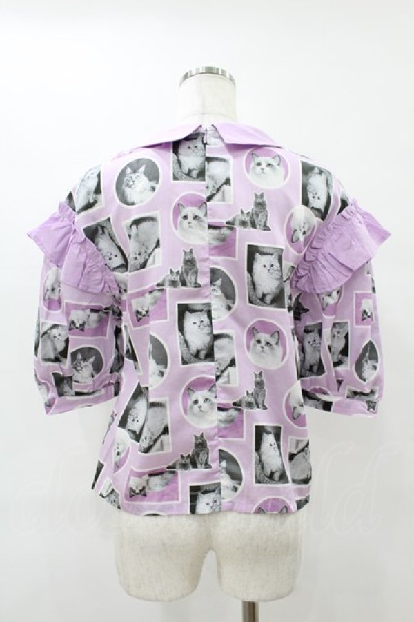 画像2: Candy Stripper / CASTING CATS FRILL BLOUSE S ラベンダー H-25-06-13-1052-PU-BL-KB-ZH (2)