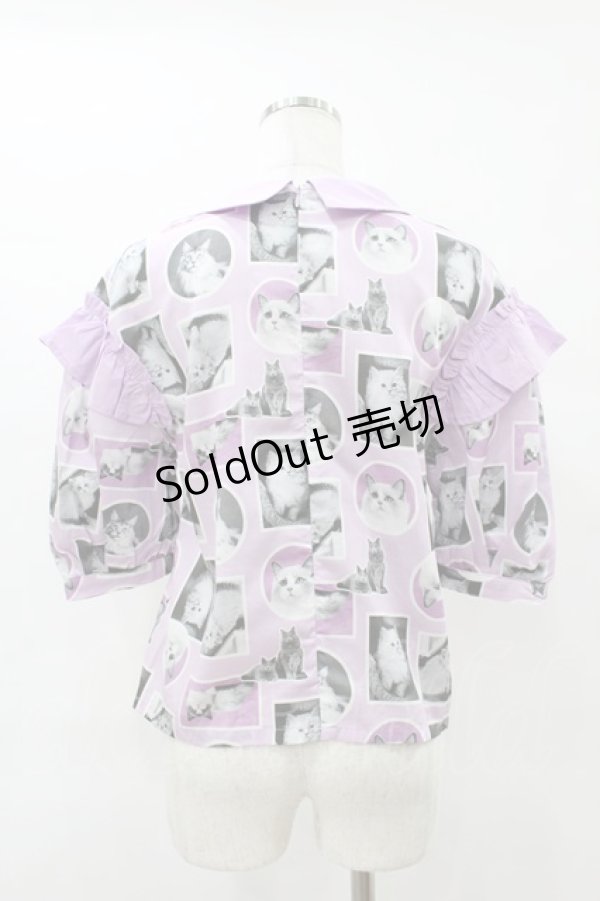 画像2: Candy Stripper / CASTING CATS FRILL BLOUSE S ラベンダー H-25-06-13-1052-PU-BL-KB-ZH (2)