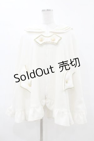 画像: MA / ネコミミ騎士団ケープ  オフホワイト×ゴールド H-25-06-13-1055-PU-JA-KB-ZT-C044