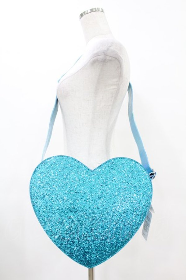 画像1: MILK / グリッターハートショルダー  サックス H-25-06-13-1012-ML-BG-KB-ZH (1)
