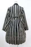 画像2: Candy Stripper / OLYMPIAN STRIPE PLEATS ONE-PIECE 1(S) BLACK×OFF WHITE H-25-06-13-1028-PU-OP-KB-ZT419 (2)