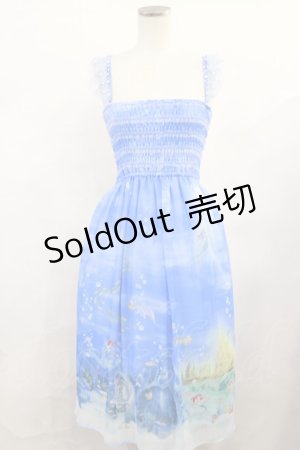 画像: Secret Honey / Under the sea 2WAY ロングワンピース（リトルマーメイドver) Free ブルー H-25-06-13-011-CA-OP-NS-ZH