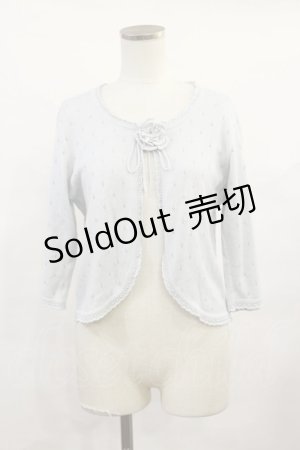 画像: INGEBORG / お花モチーフ透かしボレロ Free サックス H-25-06-13-020-LO-TO-NS-ZH