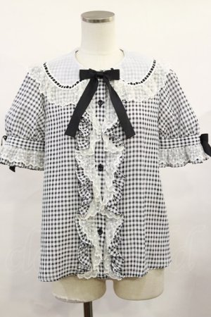 画像: Angelic Pretty / ギンガムはしごレースブラウス Free ブラック H-25-06-13-022-AP-BL-NS-ZH