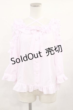 画像: Angelic Pretty / Sweetリボンブラウス Free ピンク H-25-06-13-023-AP-BL-NS-ZH