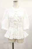 画像1: metamorphose / スタンドカラーシャーリングブラウス サイズ1（通常サイズ） ホワイト H-25-06-13-025-ME-BL-NS-ZH (1)