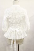 画像3: metamorphose / スタンドカラーシャーリングブラウス サイズ1（通常サイズ） ホワイト H-25-06-13-025-ME-BL-NS-ZH (3)