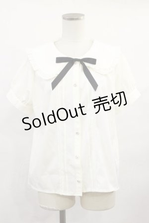 画像: axes femme POETIQUE / ビッグ襟デザインブラウス M アイボリー H-25-06-13-028-AX-BL-NS-ZH
