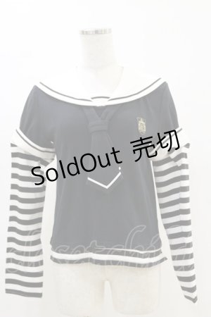 画像: Angelic Pretty / ヴィンテージボーダーセーラーカットソー Free ブラック H-25-06-14-1049-AP-TO-NS-ZH