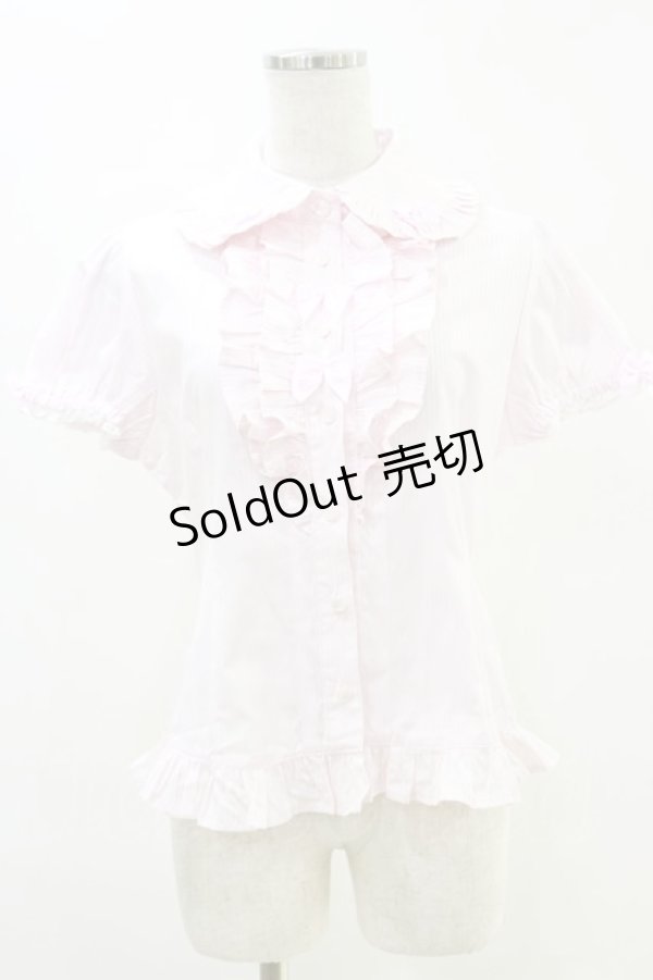 画像1: BABY,THE STARS SHINE BRIGHT / ストライプフリルブラウス Free ピンク H-25-06-14-1051-BA-BL-NS-ZH (1)
