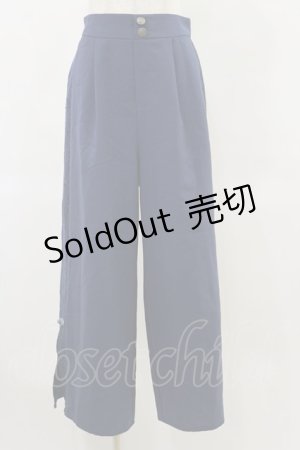 画像: axes femme / チャイナ釦スリットパンツ Free ネイビー H-25-06-14-1055-AX-PA-NS-ZH