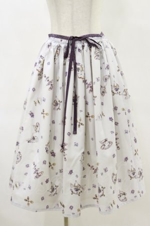 画像: Enchantlic Enchantilly / すみれのお茶会エレガントスカート Free グレー H-25-06-14-1061-LO-SK-NS-ZH