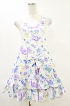 画像: Angelic Pretty / Jelly Candy Toysハートサロペット Free シロ H-25-06-14-1064-AP-OP-NS-ZH