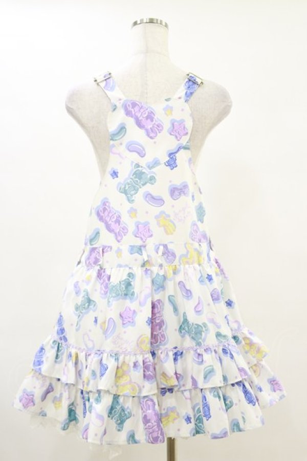 画像2: Angelic Pretty / Jelly Candy Toysハートサロペット Free シロ H-25-06-14-1064-AP-OP-NS-ZH (2)