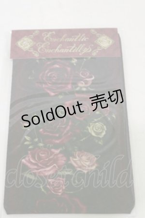 画像: Enchantlic Enchantilly / 薔薇姫の王冠オーバーニーソックス  赤薔薇×黒 H-25-06-14-1008-LO-ZA-NS-ZH