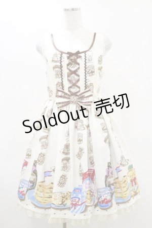 画像: Angelic Pretty / Honey Cakeラウンドジャンパースカート Free アイボリー H-25-06-14-1072-AP-OP-NS-ZH