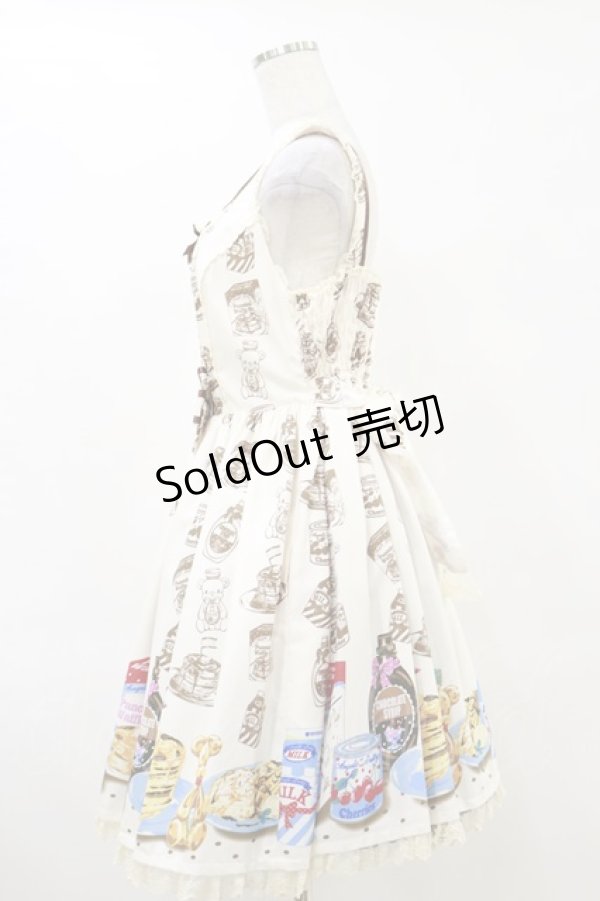 画像3: Angelic Pretty / Honey Cakeラウンドジャンパースカート Free アイボリー H-25-06-14-1072-AP-OP-NS-ZH (3)