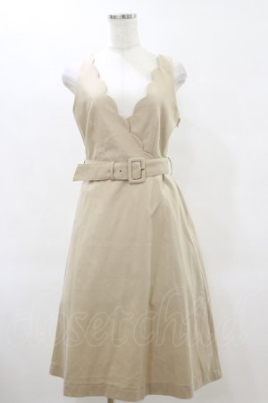 画像: an another angelus / ベルト付きスカラップジャンスカ Free BEIGE H-25-06-14-1076-CA-OP-NS-ZH