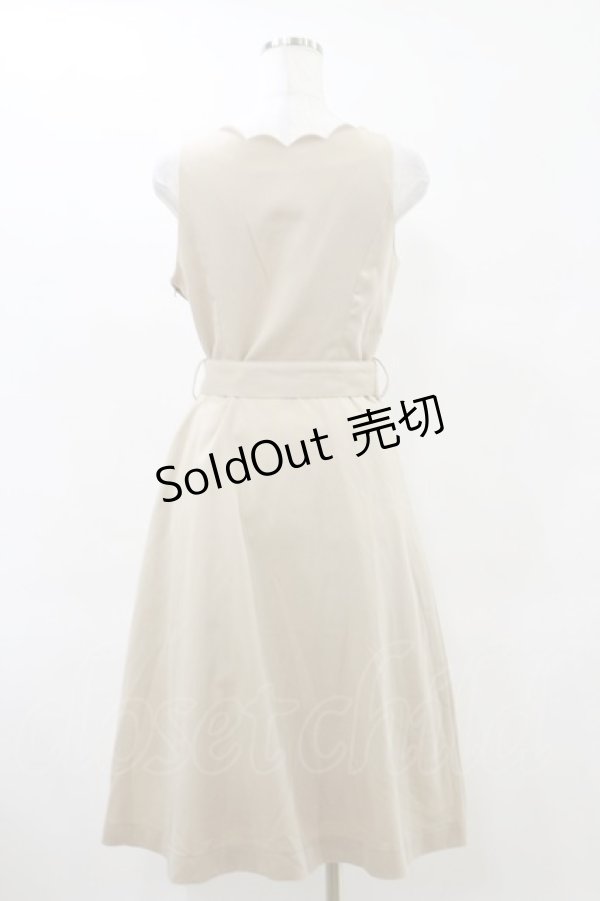 画像2: an another angelus / ベルト付きスカラップジャンスカ Free BEIGE H-25-06-14-1076-CA-OP-NS-ZH (2)
