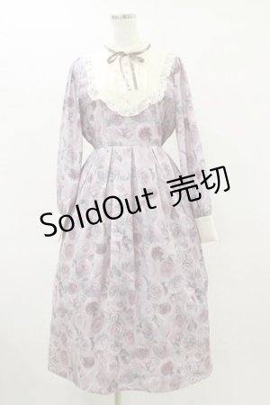 画像: axes femme / ラヴィアンローズ柄ワンピース M ピンク H-25-06-14-1078-AX-OP-NS-ZH