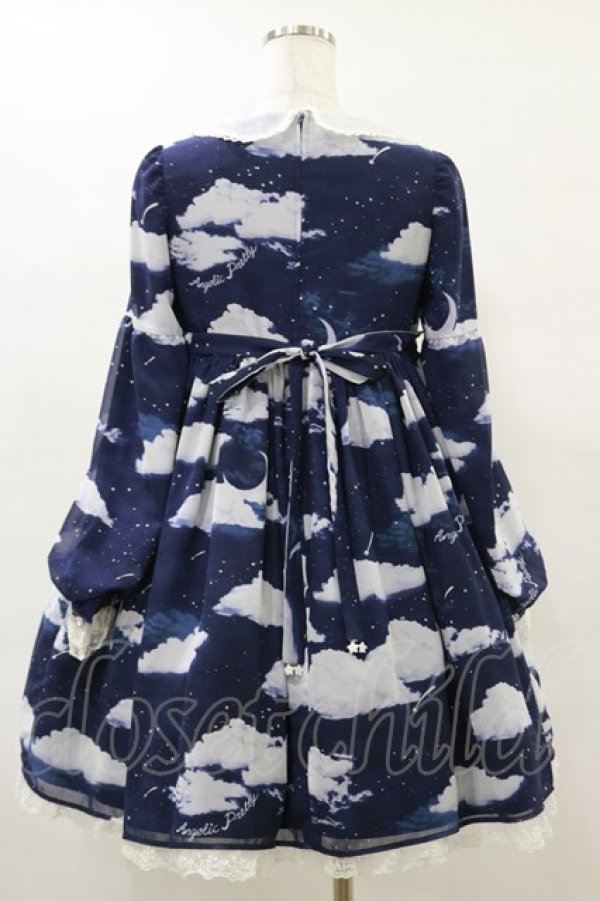 画像2: Angelic Pretty / Misty Skyワンピース Free ネイビー H-25-06-14-1079-AP-OP-NS-ZH (2)