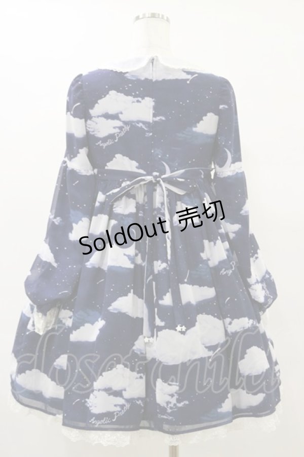 画像2: Angelic Pretty / Misty Skyワンピース Free ネイビー H-25-06-14-1079-AP-OP-NS-ZH (2)