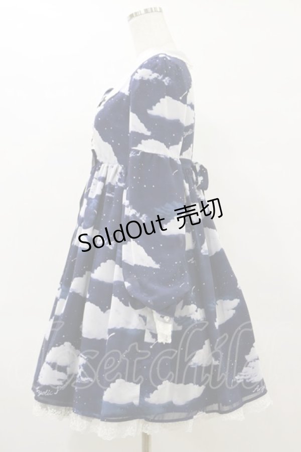 画像3: Angelic Pretty / Misty Skyワンピース Free ネイビー H-25-06-14-1079-AP-OP-NS-ZH (3)