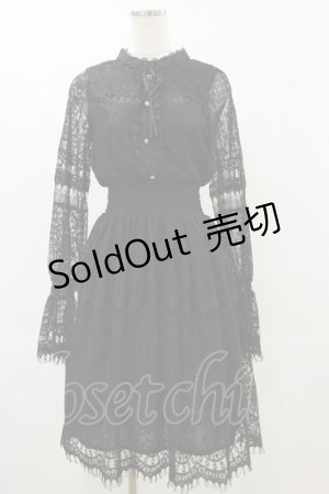 画像: axes femme / 総レースワンピース M ブラック H-25-06-14-1083-AX-OP-NS-ZH