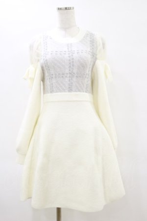画像: evelyn / もちふわチェックニットワンピース Free オフ H-25-06-14-1084-LO-OP-NS-ZH