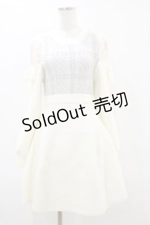 画像: evelyn / もちふわチェックニットワンピース Free オフ H-25-06-14-1084-LO-OP-NS-ZH