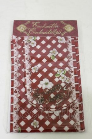 画像: Enchantlic Enchantilly / チャーミーギンガムチェック柄オーバーニーソックス  レッド H-25-06-14-1017-LO-ZA-NS-ZH