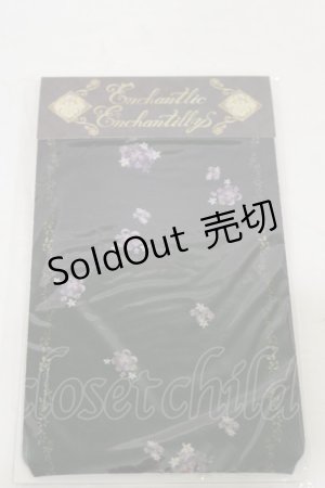 画像: Enchantlic Enchantilly / すみれのお茶会オーバーニーソックス  ブラック H-25-06-14-1018-LO-ZA-NS-ZH
