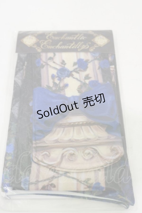 画像1: Enchantlic Enchantilly / エンタシスローズタイツ  黒??青薔薇 H-25-06-14-1004-LO-ZA-NS-ZH (1)