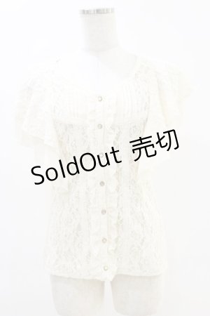 画像: axes femme / レースフリルトップス M 生成り H-25-06-14-1043-AX-TO-NS-ZH